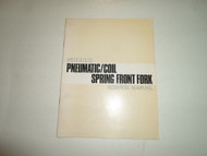 1977 Suzuki Pneumatic Coil Spring Front Fork Service Manual MINOR FADING OEM 77