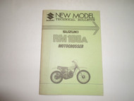 1977 Suzuki RM100A New Model Technical Bulletin Manual WORN FACTORY OEM BOOK 77