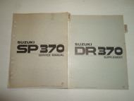 1978 Suzuki SP370 DR370 Service Manual W/SUPP 2 VOL SET LOOSE LEAF MINOR STAINS 