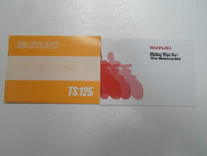 1978 Suzuki TS125 TS 125 Owners Manual 2 VOL SET FACTORY OEM BOOK 78 DEALERSHIP 