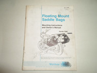 1979 Honda 750K Floating Mount Saddle Bags Mounting Instructions Owners Manual