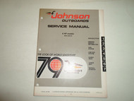 1979 Johnson Outboards 6 HP Models 6R79 6RL79 Service Repair Manual Boat STAINED