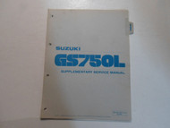1980 1981 Suzuki GS750L LT Supplementary Service Manual LOOSE LEAF MISSING PAGES