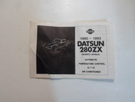 1980 1983 Datsun 280ZX Owners Manual Automatic Temperature Control AC WORN OEM 