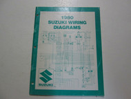 1980 Suzuki Motorcycle T Models Wiring Diagrams Manual MINOR FADING WEAR STAINS