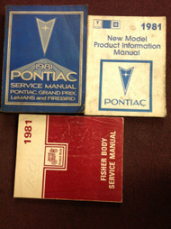 1981 Pontiac Firebird Trans Am Grand Prix Service Shop Repair Manual Set W FB x