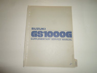 1981 Suzuki GS1000G Supplementary Service Manual FACTORY OEM BOOK 81 DEALERSHIP