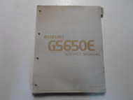 1981 Suzuki GS650E Service Manual LOOSE LEAF WATER DAMAGED 99000857010E3 OEM 81