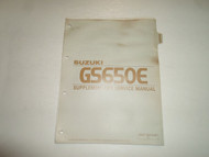 1981 Suzuki GS650E Supplementary Service Manual SEVERE WATER DAMAGE STAINED OEM 