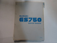 1981 Suzuki GS750 Service Repair Manual LOOSE LEAF STAINED DAMAGED FACTORY OEM 