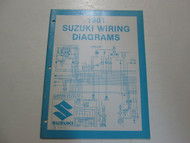 1981 Suzuki Motorcycle X Models Wiring Diagrams Manual MINOR FADING FACTORY OEM 