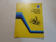 1981 Suzuki RM125X RM250X RM465X RM Race Preparation Manual OEM FACTORY 