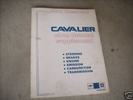 1982 GM Chevy Chevrolet Cavalier Service Shop Repair Manual SUPPLEMENT OEM 