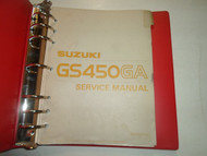1982 Suzuki GS450GA Service Repair Manual w/SUPP 2 VOLUME SET FACTORY OEM DEAL
