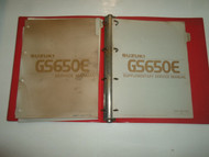 1982 Suzuki GS650E GS650EZ Service Repair Manual SET BINDER STAINED OEM 82 DEAL