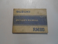 1982 Suzuki RM80 Owners Manual DAMAGED STAINED FACTORY OEM BOOK 82 DEALERSHIP 