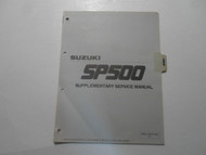 1982 Suzuki SP500 Supplementary Service Manual LOOSE LEAF FACTORY OEM BOOK 82