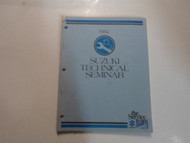 1982 Suzuki Technical Seminar Manual FACTORY OEM DEALERSHIP BOOK 82 DEAL 