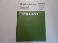 1983 84 Volvo Specs DL GL GLT GLE Canada Turbo Diesel Repairs Maintenance Manual