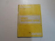 1983 Suzuki RM500 Owners Maintenance Manual Factory OEM 1983 