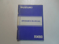 1983 Suzuki RM80 Owners Manual Model D MINOR DAMAGE OEM FACTORY DEALERSHIP