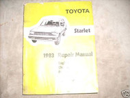 1983 Toyota Starlet Service Shop Repair Workshop Manual 83 OEM