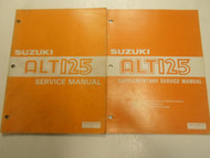 1984 85 Suzuki ALT125 Service Repair Manual 2 VOL SET WORN FACTORY OEM BOOK 84 