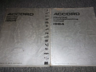 1984 HONDA ACCORD Service Shop Repair Manual Set W Electrical Wiring Diagram 
