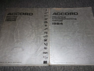 1984 HONDA ACCORD Service Shop Repair Manual Set W Electrical Wiring Diagram 