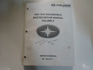 1985 1995 Polaris Snowmobile Master Repair Manual VOL II Service Manual STAINED