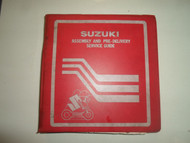 1985 2003 Suzuki Assembly & Pre Delivery Service Bulletin Manual BINDER DAMAGED