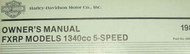 1985 Harley Davidson FXRP Owners Operators Owner Manual Manual Brand New