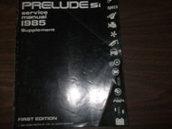 1985 Honda Prelude Service Shop Repair Manual Supplement OEM 1985 