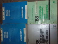 1988 Chrysler Conquest Service Repair Shop Manual Set FACTORY W DIAGNOSTICS BOOK