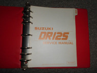 1985 Suzuki DR125 DR 125 Motorcycle Service Manual # 995004100-03e BINDER OEM x
