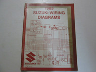 1985 Suzuki Motorcycle F Model Wiring Diagram Manual STAINED FADING WATER DAMAGE
