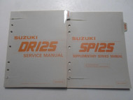 1985 Suzuki SP125 DR125 Service Manual 2 VOL SET W/SUPP MINOR STAINS LOOSE LEAF