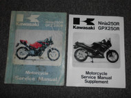 1986 2000 2004 Kawasaki Ninja250R GPX250R Service Repair Manual OEM SET GPZ250R