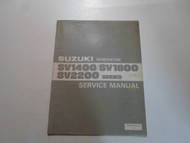 1986 Suzuki Generator SV1400 1800 2200 Series Service Manual STAINED WORN OEM 86