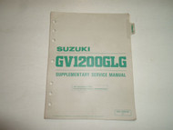 1986 Suzuki GV1200GLG Supplementary Service Manual LOOSE LEAF MINOR STAINS OEM 