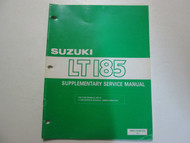 1986 Suzuki LT185 Supplementary Service Manual WATER DAMAGED FADED FACTORY OEM 