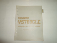 1986 Suzuki VS700GLE Supplementary Service Manual LOOSE LEAF MINOR STAINS OEM 86