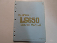 1987 1988 1990 Suzuki LS650 Service Repair Manual LOOSE LEAF WORN MINOR STAINS