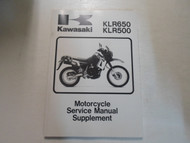 1987 2007 Kawasaki KLR650 KLR500 Motorcycle Service Manual Supplement x