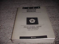 1987 Dodge Ram Van Wagon Service Repair Shop Workshop Manual RWD OEM