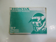 1987 Honda TR200 FatCat Owners Manual Factory OEM Dealership Book NEW 1987