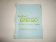 1987 Suzuki GN250 Supplementary Service Manual FACTORY OEM BOOK 87 LOOSE LEAF 