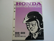 1988 1989 Honda SA50 Elite 50 LX Service Repair Shop Manual FACTORY OEM BOOK