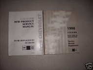 1988 Chevy Chevrolet Cavalier New Product Information Manual & Electrical Manual