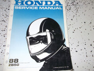 1988 Honda ZB50 ZB 50 Service Shop Repair Workshop Manual Brand New 